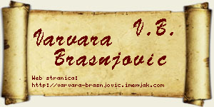 Varvara Brašnjović vizit kartica